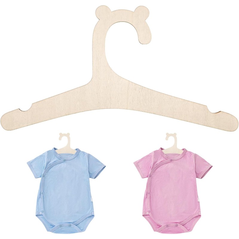Baby Clothing Hangers - Baby Clothes Rack Cute Bear Wooden